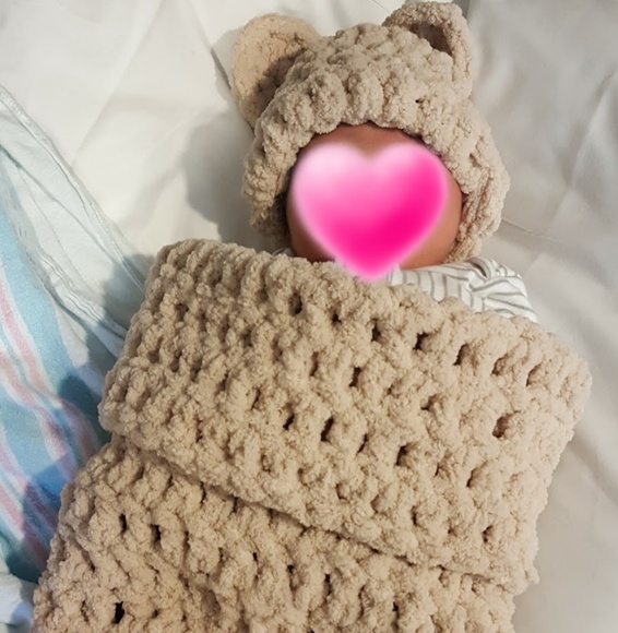 Cocoon and Hat Set and leg warmer